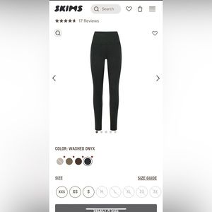 Skims outdoor leggings in washed Onyx.